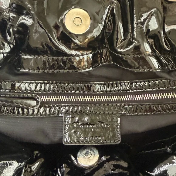 Christian Dior Le Trente Cannage Black Patent Hobo Bag - Like New - Picture 7 of 14